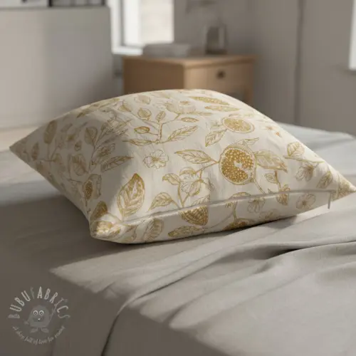Dekorativna tkanina RUSTIC VINTAGE PRINT Granata peanut