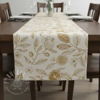 Dekorativna tkanina RUSTIC VINTAGE PRINT Granata peanut