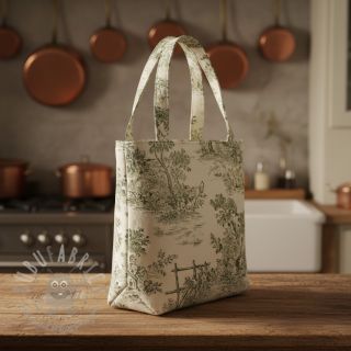 Dekorativna tkanina RUSTIC VINTAGE PRINT Gabrielle kaki