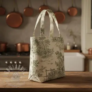 Dekorativna tkanina RUSTIC VINTAGE PRINT Gabrielle kaki