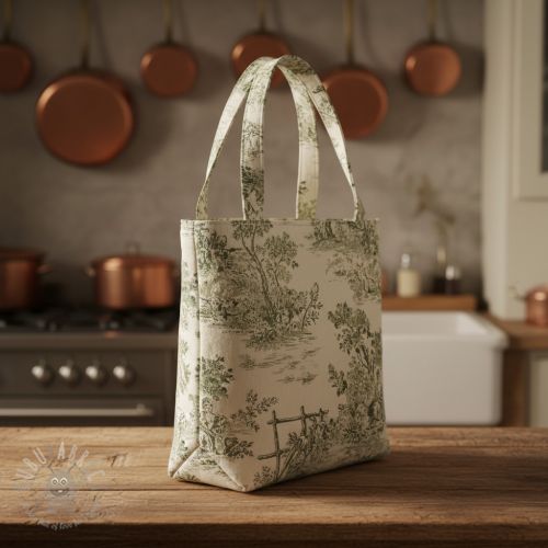 Dekorativna tkanina RUSTIC VINTAGE PRINT Gabrielle kaki