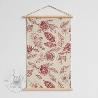 Dekorativna tkanina RUSTIC VINTAGE PRINT Granata groseille