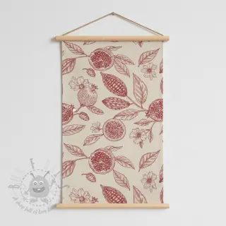 Dekorativna tkanina RUSTIC VINTAGE PRINT Granata groseille