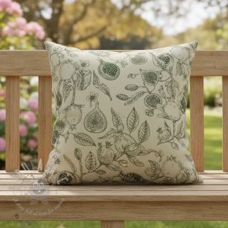 Dekorativna tkanina RUSTIC VINTAGE PRINT Granata kaki