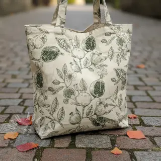 Dekorativna tkanina RUSTIC VINTAGE PRINT Granata kaki