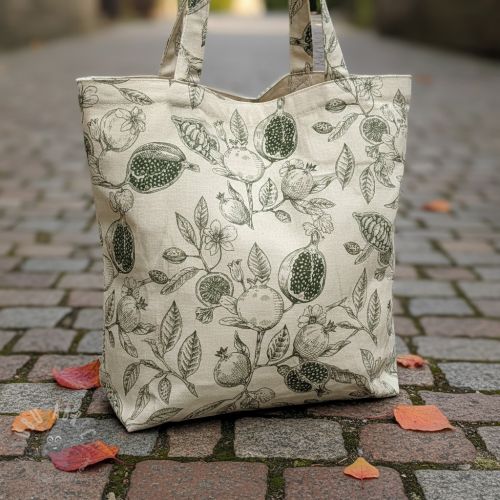 Dekorativna tkanina RUSTIC VINTAGE PRINT Granata kaki