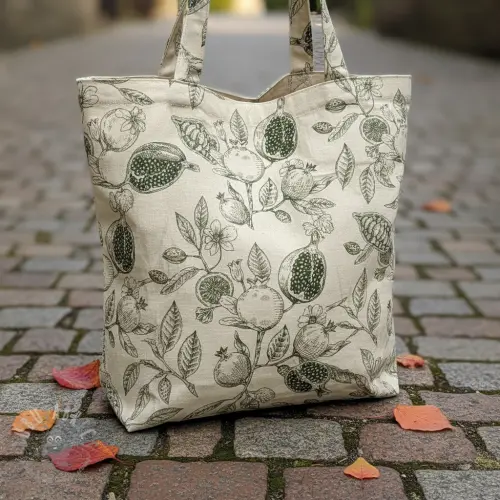 Dekorativna tkanina RUSTIC VINTAGE PRINT Granata kaki