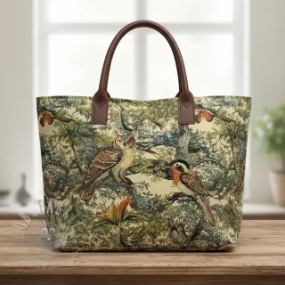 Dekorativna tkanina GOBELIN PREMIUM Bird Heritage Forest