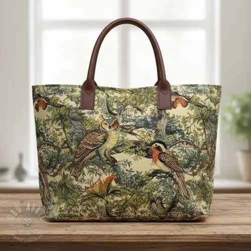 Dekorativna tkanina GOBELIN PREMIUM Bird Heritage Forest