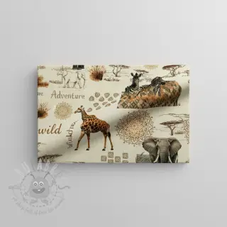 Dekorativna tkanina Linenlook Wildlife Safari Trip digital print