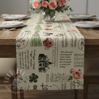 Dekorativna tkanina Linenlook Regal Newspaper digital print