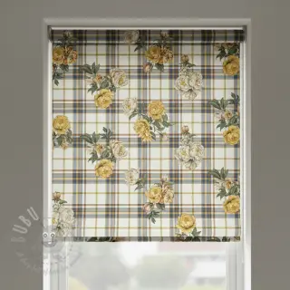 Dekorativna tkanina Linenlook Classic Peony Check digital print