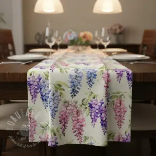 Dekorativna tkanina Serene Wisteria Charm digital print