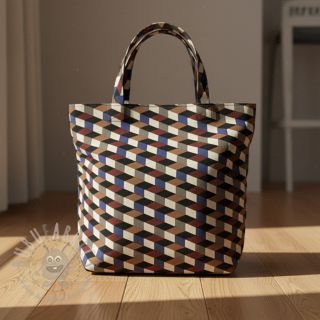 Dekorativna tkanina Linenlook premium Cube Illusion Art