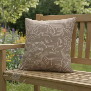 Dekorativna tkanina Linenlook premium Curve Maze Line
