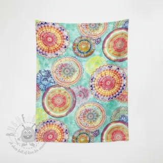 Dekorativna tkanina s teflonskom obradom MANDALA WATERCOLOUR GREEN