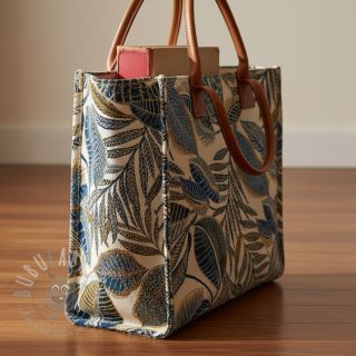 Dekorativna tkanina jacquard Cacao allover bleu