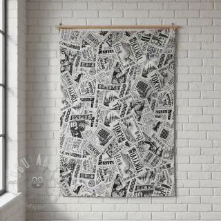 Dekorativna tkanina jacquard Neo noir blanc