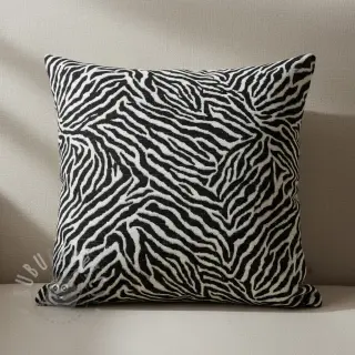 Dekorativna tkanina jacquard Tanzanie noir blanc