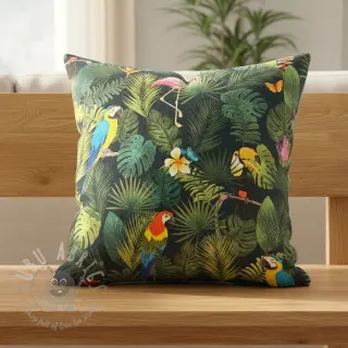 Dekorativna tkanina premium Tropical jungle bird digital print