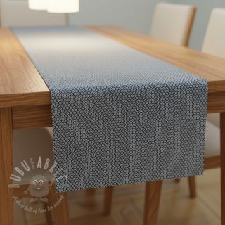 Dekorativna tkanina DOBBY Coloured Dot navy blue