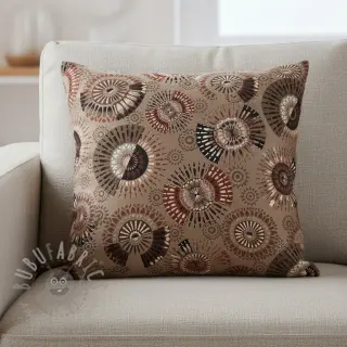 Dekorativna tkanina jacquard Mandala Circle Sun