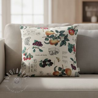 Dekorativna tkanina premium Linenlook Redfruit Jam Recipe digital print