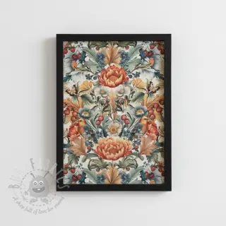 Dekorativna tkanina premium Linenlook Bloom Fruit Paradise digital print