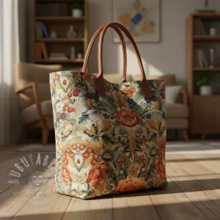 Dekorativna tkanina premium Linenlook Bloom Fruit Paradise digital print