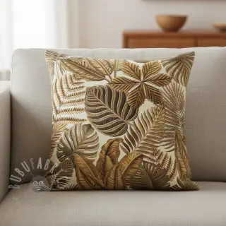 Dekorativna tkanina premium Leaf Embroidery digital print