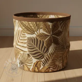 Dekorativna tkanina premium Leaf Embroidery digital print