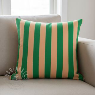 Dekorativna tkanina premium Joyful Basic Stripe green digital print