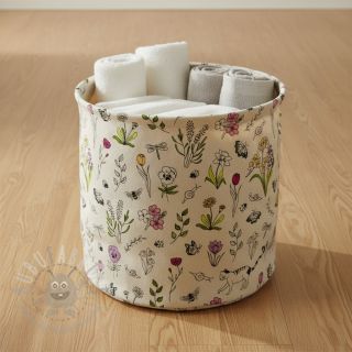 Dekorativna tkanina Linenlook Spring Doodle Time