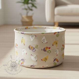 Dekorativna tkanina Linenlook Rooster And Chick