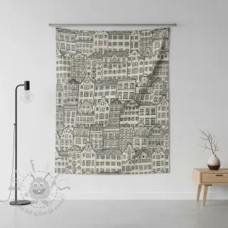 Dekorativna tkanina Linenlook Townhouse Fine Line