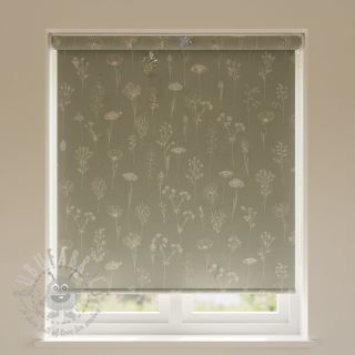 Dekorativna tkanina Linenlook Fine Fragile Flower old green