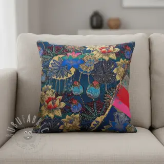 Dekorativna tkanina jacquard Opium allover bleu