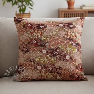 Dekorativna tkanina jacquard Nuage allover rouge