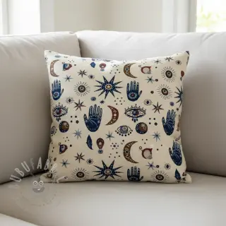 Dekorativna tkanina jacquard Namaste allover blanc
