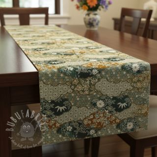 Dekorativna tkanina jacquard Nuage allover kaki