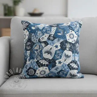 Dekorativna tkanina jacquard Tucan allover bleu