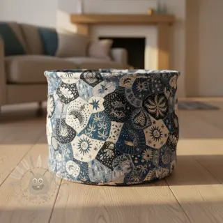 Dekorativna tkanina jacquard Tucan allover bleu