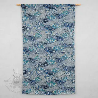 Dekorativna tkanina jacquard Nuage allover bleu