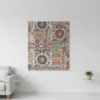 Decoration fabric jacquard Ethnic multico
