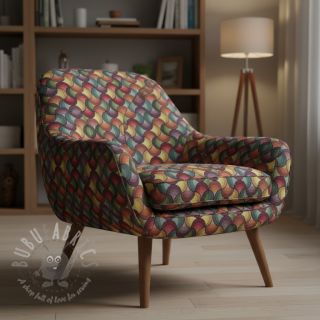 Dekorativna tkanina GOBELIN PREMIUM Graphic Wave Scale