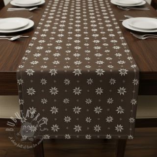 Dekorativna tkanina jacquard DOUBLE FACE Landhaus Edelweiss taupe