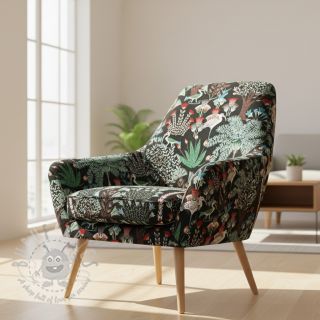 Dekorativna tkanina jacquard Botanic Paradise Bird