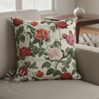 Dekorativna tkanina Linenlook premium Vintage Rose Garden digital print