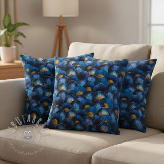 Dekorativna tkanina Scale Peacock Feather digital print