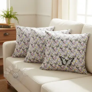 Dekorativna tkanina Genoveva butterfly lila digital print